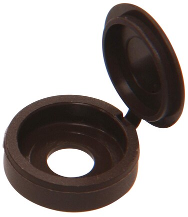 The Hillman Group 59053 Hinge Screw Cover 14Inch Brown 8Pack