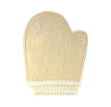 Loofah Mitt with Terry Cloth Backing Bungie Collar  Thumb