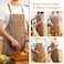 Tosewever Canvas Cross Back Chef Apron for Men Women with Adjustable Straps Large Pockets Waterdrop Kitchen Heavy Duty Cotton Aprons for Tool Cooking BBQ Artist M to XXL Cappuccino Brown