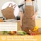 Tosewever Canvas Cross Back Chef Apron for Men Women with Adjustable Straps Large Pockets Waterdrop Kitchen Heavy Duty Cotton Aprons for Tool Cooking BBQ Artist M to XXL Cappuccino Brown