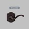 Baldwin Madrina Half Dummy Door Right Handed Lever NonTurning Door Handle for Closet French Door in Venetian Bronze