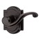 Baldwin Madrina Half Dummy Door Right Handed Lever NonTurning Door Handle for Closet French Door in Venetian Bronze