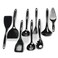 Chef Craft Basic Melamine Kitchen Tool and Utensil 9 Piece Set Black
