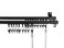 Rod Desyne Baton Draw Adjustable Double Track for Windows 48 to 84Inch Black