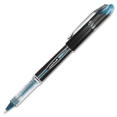 Wholesale CASE of 25  Sanford UniBall Vision Elite Gel PensRollerball Gel Pen Refillable Micro05mm BlueBlack Ink
