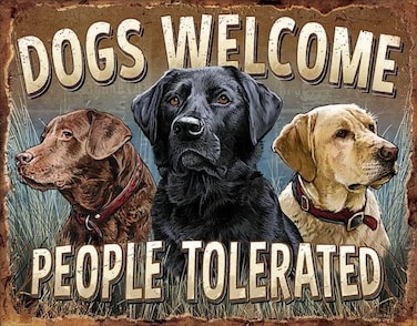 Tin Signs Dogs Welcome 125in X 16in 2279