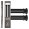 Deco Window 2 Pcs Endcap Extendable Brown Curtain Rods 36 to 66 for Windows and Doors 1Inch