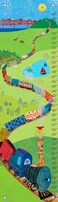 Oopsy Daisy Fine Art for Kids Choo Choo Train Growth Chart by Jenny KosteckiShaw 12 by 42Inch