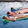 TRC Recreation Serenity 15 Thick Vinyl Coated Foam Swimming Pool Float Mat Adult Lounger with BuiltIn Roll Pillow Yellow