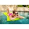 TRC Recreation Serenity 15 Thick Vinyl Coated Foam Swimming Pool Float Mat Adult Lounger with BuiltIn Roll Pillow Yellow