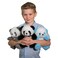 Fluffuns Panda Stuffed Animal  Stuffed Panda Bear Plush Toys  9 Inches 3Pack Black Blue  Gray