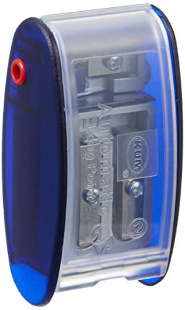 AS2M 1053121 Long Point Sharpener sharpens in 2 steps 2 spare blades includes With lead pointers for 2 mm and 32 mm BLUE only