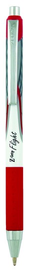 Zebra Pen ZGrip Flight Retractable Ballpoint Pen Bold Point 12mm Red Ink 12Count