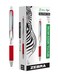 Zebra Pen ZGrip Flight Retractable Ballpoint Pen Bold Point 12mm Red Ink 12Count