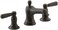 KOHLER 1057742BZ Bancroft Widespread Bathroom Sink Faucet with Metal Lever Handles OilRubbed Bronze
