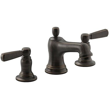 KOHLER 1057742BZ Bancroft Widespread Bathroom Sink Faucet with Metal Lever Handles OilRubbed Bronze