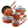 Rachael Ray Cucina Nonstick Cookware Pots and Pans Set 12 Piece Pumpkin Orange