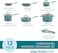 Rachael Ray Cucina Nonstick Cookware Pots and Pans Set 12 Piece Agave Blue