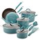 Rachael Ray Cucina Nonstick Cookware Pots and Pans Set 12 Piece Agave Blue