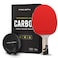 PRO SPIN Carbon Ping Pong Paddles  Premium Table Tennis Rackets with Carbon Fiber  ProfessionalLevel 7Ply Blade Premium Rubber 20mm Sponge  Includes Rubber Protector Case