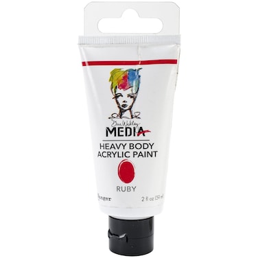 Ranger Dina Wakley Media Heavy Body Acrylic Paint 2Ounce Ruby