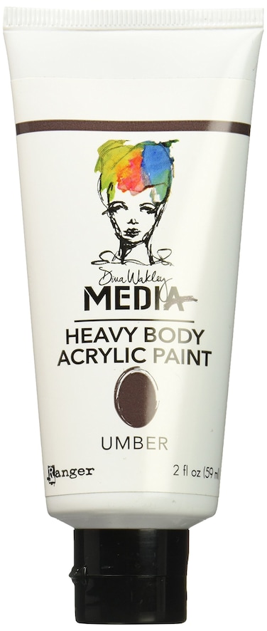 Dina Wakley Media Heavy Body Acrylic Paint 2oz Umber