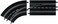 Carrera 30363 Left Curve Lane Change Out to in Track Section add on Expansion Accessory Part Compatible with Digital 132 and 124 Slot car Tracks