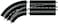 Carrera 30363 Left Curve Lane Change Out to in Track Section add on Expansion Accessory Part Compatible with Digital 132 and 124 Slot car Tracks