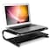 Allsop Metal Art Jr Monitor Stand 14Inch wide platform holds 40 lbs with keyboard storage space  Pearl Black 30165