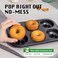 HONGBAKE Donut Pan For Baking Upgraded Deepened Doughnut Tray 2 Pack 6 Cavity Mini Bagel Mold for Oven Nonstick and Heavy Duty  Black