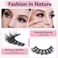 SONAFEEL Wispy Lashes Hybrid Eyelashes Cat Eye Lashes Natural Look 15mm 12Pairs Strip Lashes Pack 3d Mink Lashes Fluffy Lightweight Reusable Fake Eyelashes