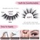 SONAFEEL Wispy Lashes Hybrid Eyelashes Cat Eye Lashes Natural Look 15mm 12Pairs Strip Lashes Pack 3d Mink Lashes Fluffy Lightweight Reusable Fake Eyelashes