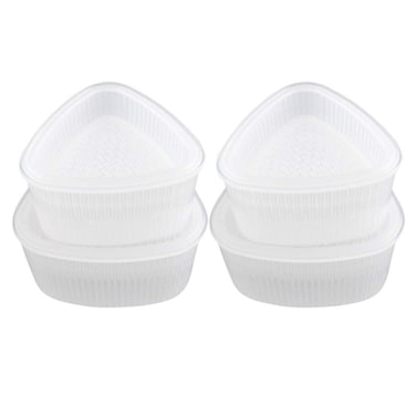UPKOCH 4pcs Triangle Sushi Mold Rice Ball Maker Sushi Rice Cake Press Mold Maker Onigiri Rice Ball Bento Kitchen Tool Nori Rice Ball Mold