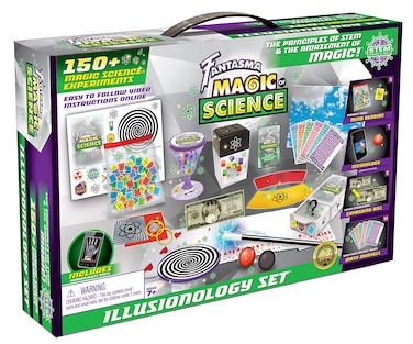 Fantasma Magic of Science Illusionology STEM Based Magic Set  Over 150 Science Experiments and Tricks Blue