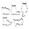 5 PCS Cute Cat Shaped Cookie Cutter Set Stainless Steel Cat Cookie Cutter Cat Shaped Cookie Molds for DIY Baking Cake Fondant Sugarcraft Biscuits Decoration