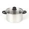 GoodCook Classic Stainless Steel 5Quart Dutch Oven with Tempered Glass Lid Silver