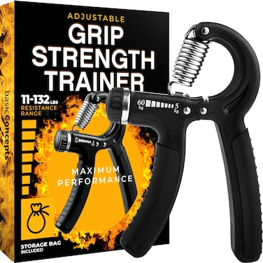 Grip Strength Trainer Adjustable Hand Grip Strengthener Forearm Exerciser Finger Strengthener Trainer 11 to 132 LB Hand Grip Strengthener Forearm Grip Adjustable Resistance Hand Gripper