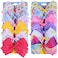 12Pcs Rainbow Heart Alligator Clips Colorful Grosgrain Ribbon Hair Bows for Girls Toddlers Kids and Teens