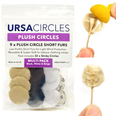 URSA Plush Circles  5mm length short fur LAV covers Reusable  Super Soft 25mm Diameter 9x Circles  30x Stickies MultiPack