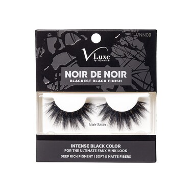 VLuxe Noir De Noir False Eyelashes Blackest Black Finish Weightless Volume and Curl False Lashes Soft  Matte Fibers Noir Satin