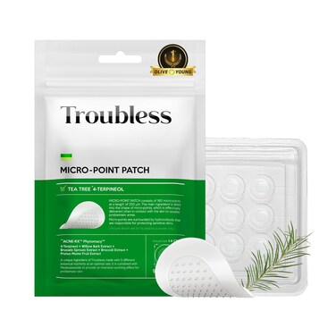 Troubless MicroPoint Pimple Patch  Korean Clear Pimple patched for FaceMicro Needle Pimple Patch with TeaTree OilTrouble Care Invisible PatchKorean Skincare 9 PatchesPack of 1