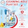 Playkidiz Kids Cleaning Set for Toddlers Toy Broom  Mop Cleaning Accessory Set Pretend Play Toys for Boys  Girls Ages 3