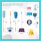Playkidiz Kids Cleaning Set for Toddlers Toy Broom  Mop Cleaning Accessory Set Pretend Play Toys for Boys  Girls Ages 3