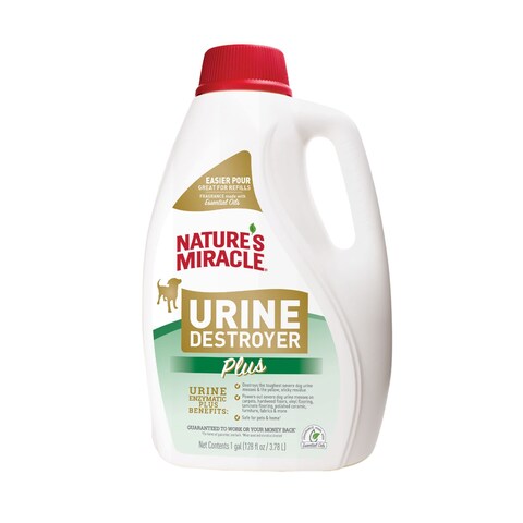 Natures Miracle Urine Destroyer Plus for Dogs Enzymatic Formula for Severe Dog Urine Stains 1 gal