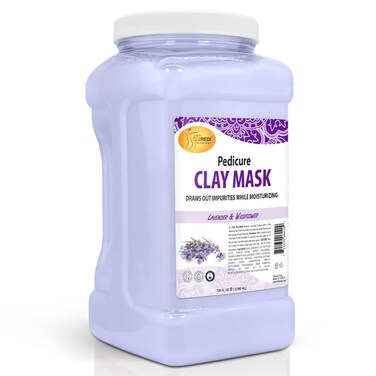 SPA REDI  Clay Mask Lavender and Wildflower 128 Oz  Pedicure and Body Deep Cleansing Skin Pore Purifying Detoxifying and Hydrating  Natural Bentonite Clay Infused with