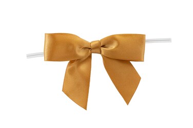 Reliant Ribbon 5170928053X2 Satin Twist Tie Bows  Large Bows 78 Inch X 100 Pieces Old Gold
