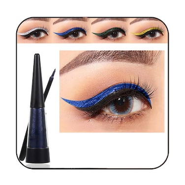Kilshye Shimmer Eyeliner Glitter Liquid Eyeliners Metallic Eye Liner Waterproof Long Lasting Eye Liners High Pigment Eyes Makeup for Women and Girls Pack of 1 A Blue 3