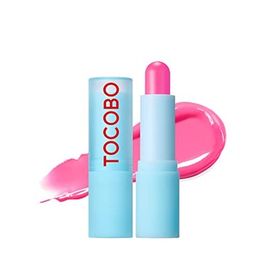 TOCOBO Glass Tinted Lip Balm 012 Better Pink 067 oz  19g  Glow Moisturizing Vegan Lip Balm  Vivid Tinted Transparent Color