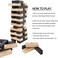 Toyssa Stacking Games 54 PCS Stacking Blocks with 36 Different Rules and Games for Adults Night Party Game