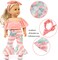 iBayda 6pcSet Doll Clothes Accessories for 18 inch Girl Doll15 inch Dolls Include OffShoulder Top BellBottom Trousers and Headband